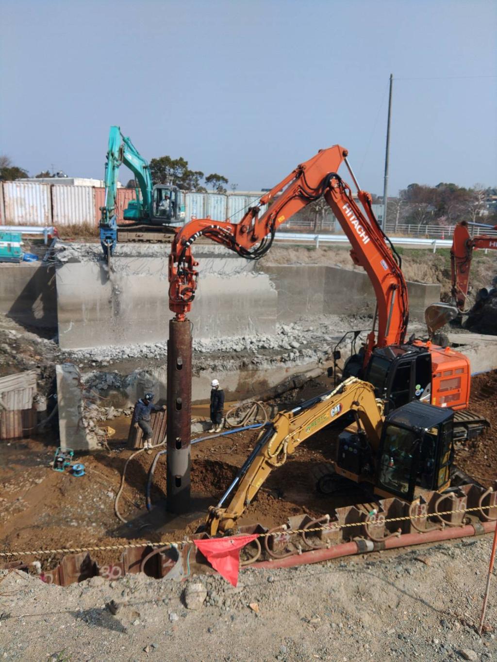 令和７年たん水防除事業　高師第一排水機場既設機場撤去工事